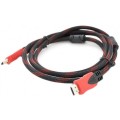Кабель Merlion HDMI v1.4 10m Black/Red (YT-HDMI(M) (M)NY/RD-10M)